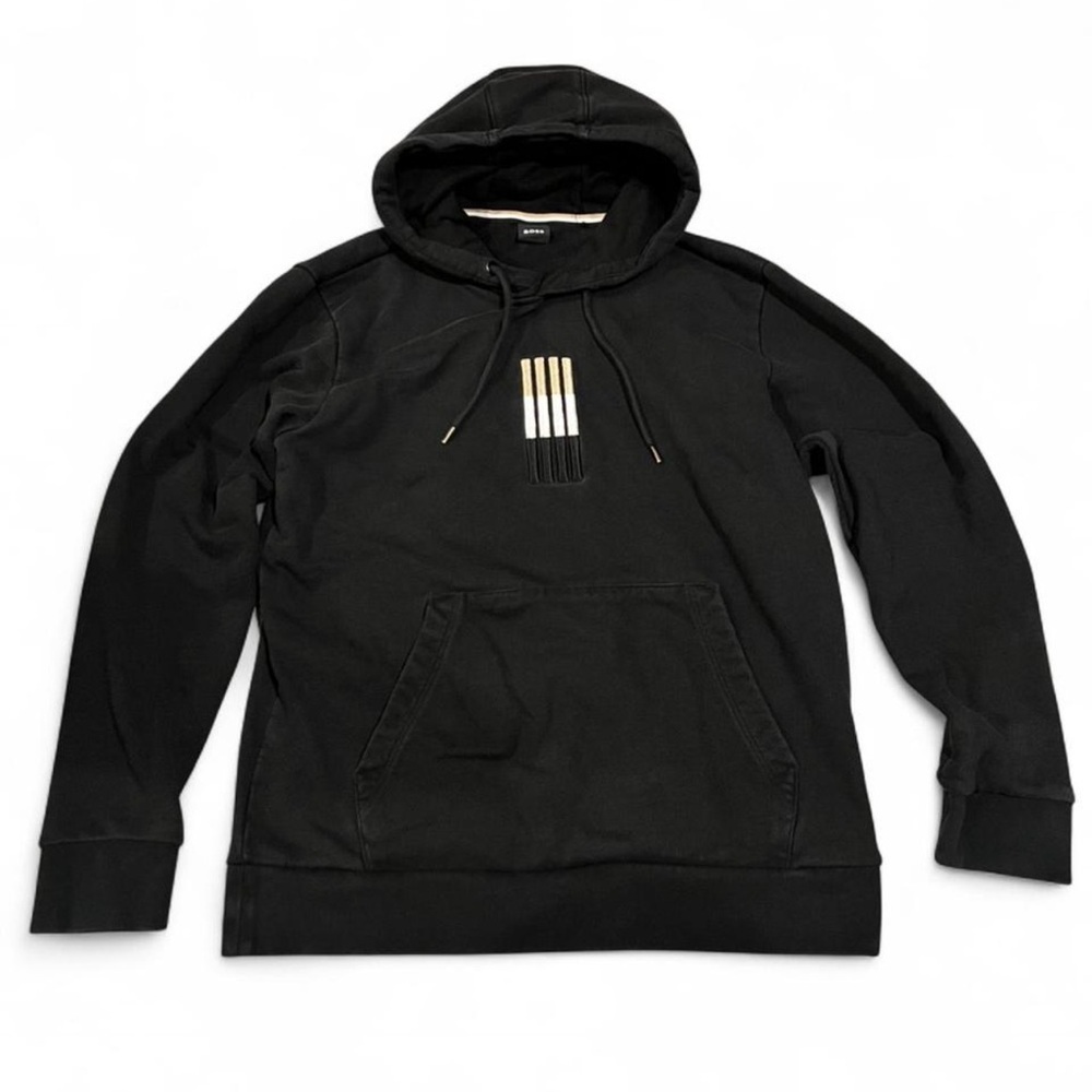 Mens Black BOSS Seeger 117 hoodie Size L